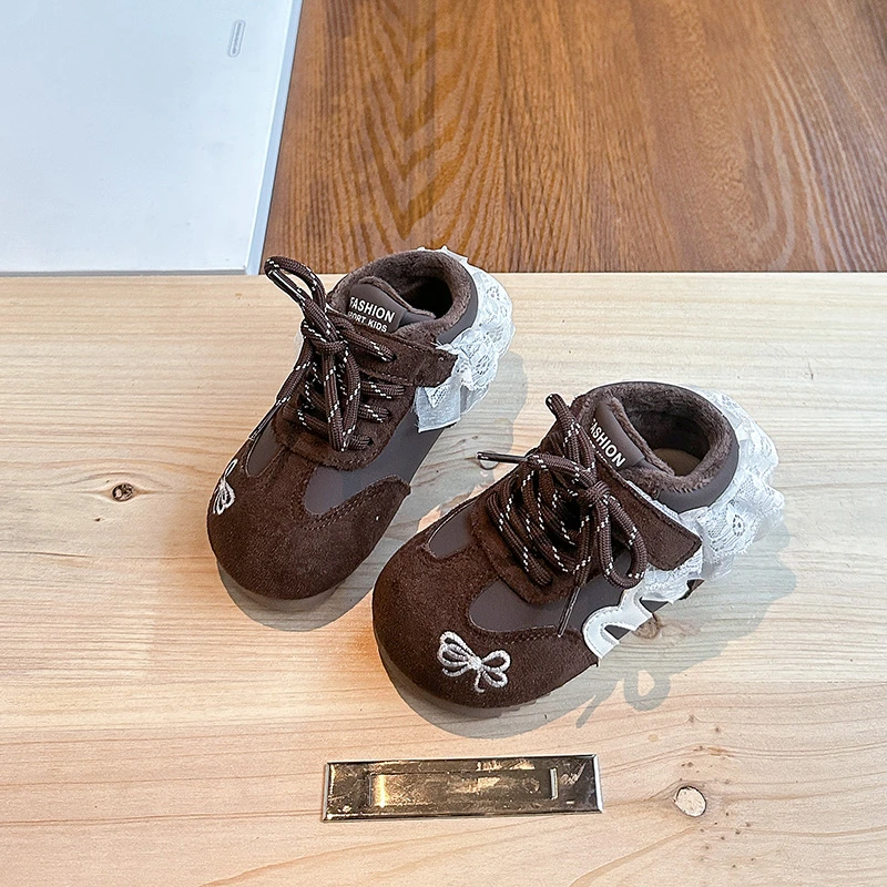 أطفال حذاء كاجوال الظهر الدانتيل الانحناء الأطفال أحذية التنس هوك وحلقة 2025 شتاء جديد بنين بنات احذية الجري مريحة العصرية #2