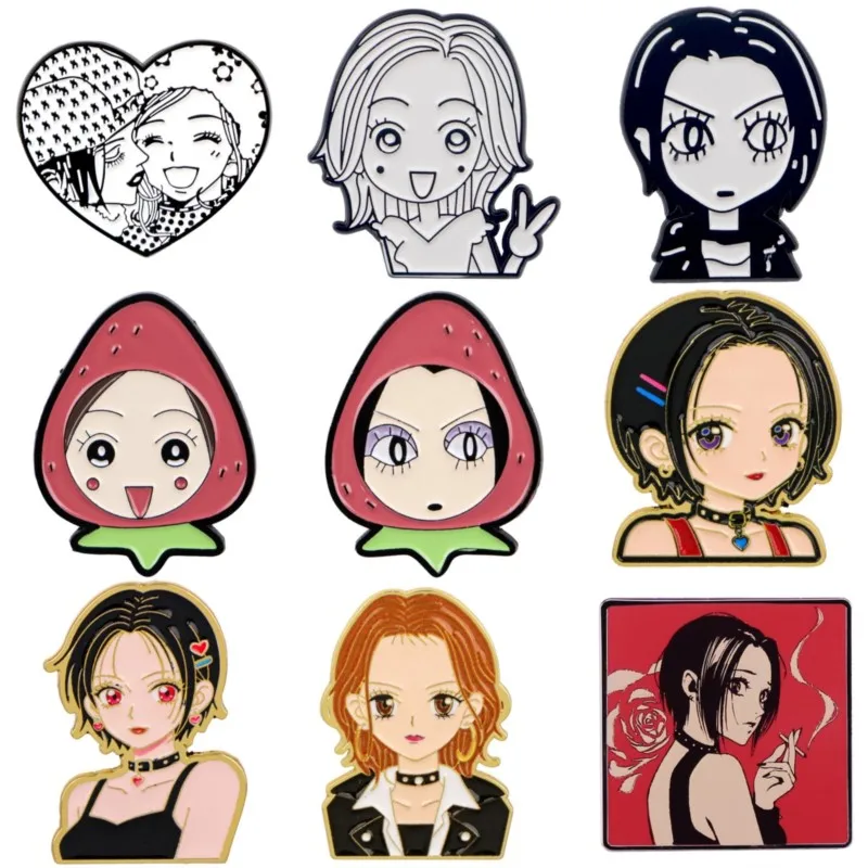 Cute Fashion Punk Cartoon Character Enamel Pins Anime Figure Lapel Brooch Backpack Hat Clothes Daily Outfit Decor Badges