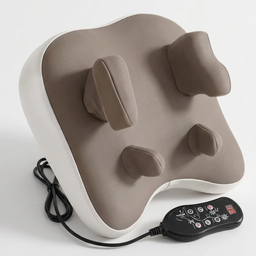 Trapezius travesseiro de massagem elétrica para pescoço e ombro sem fio carro e casa massageador calor cintura perna cervical shiatsu amassar