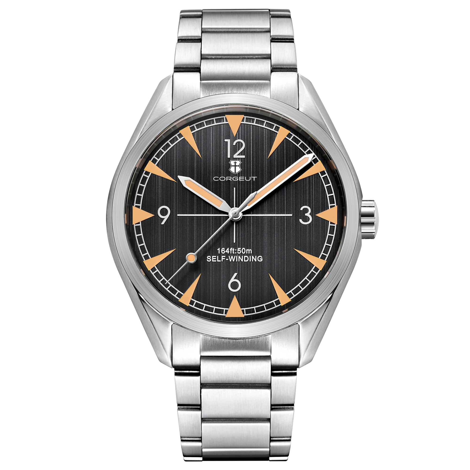 

Corgeut 41mm Men's Clock Automatic Relogio Masculino NH35Mechanical Sapphire White Black Blue Dial Steel Band Men's Watch