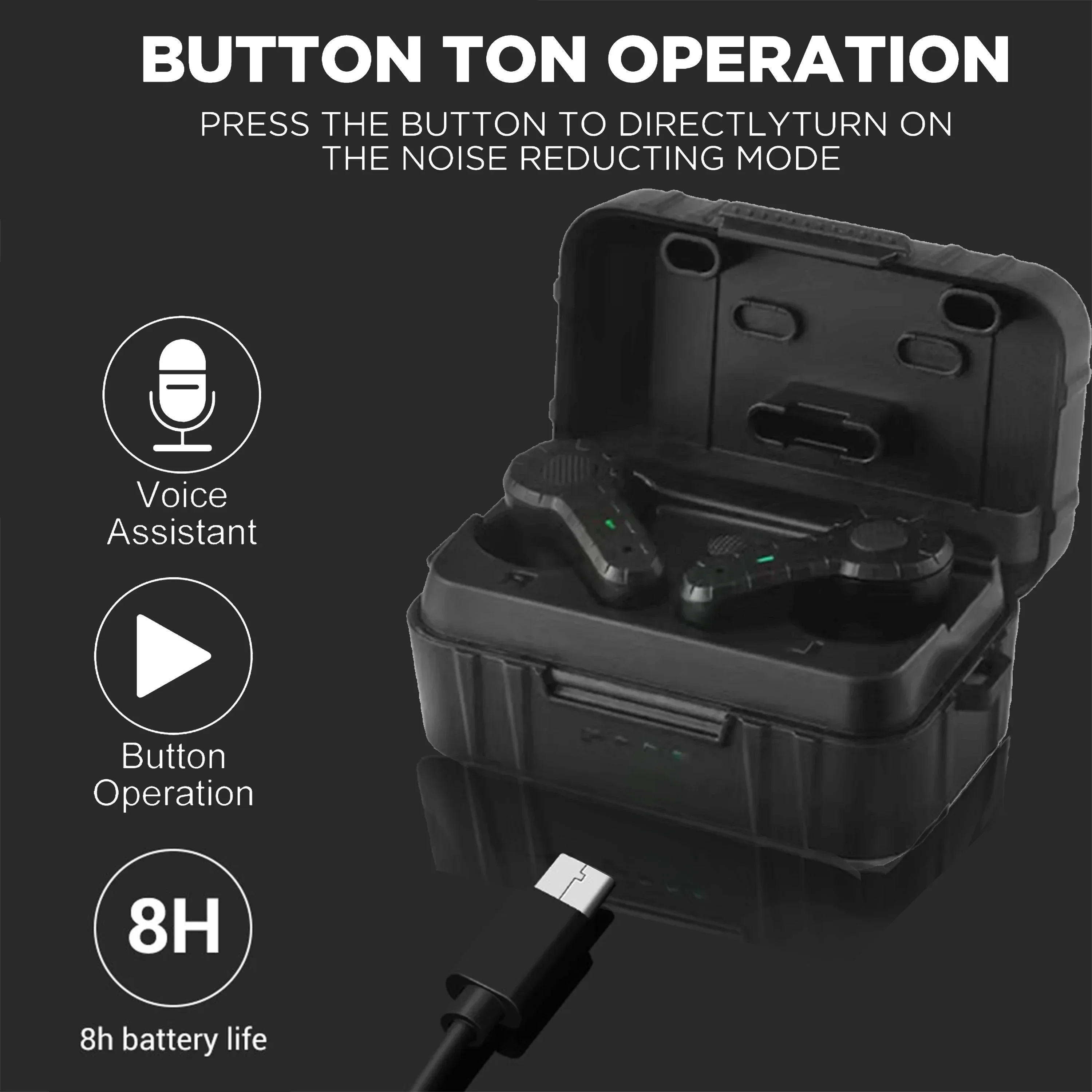 Tapones para los oídos para tiro, protección auditiva electrónica, reducción de ruido, auriculares de caza activa