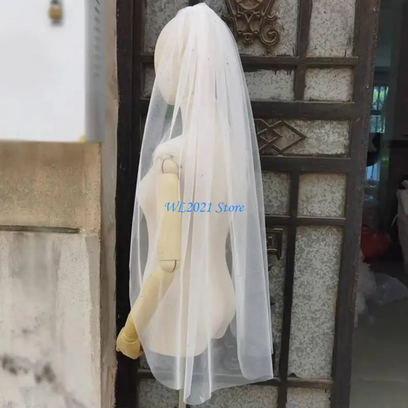 G5GC Mạng che mặt đám cưới sang trọng Thạch anh trang trí lãng mạn Sheer Mạng che mặt cô dâu đẹp cho đám cưới và sự kiện