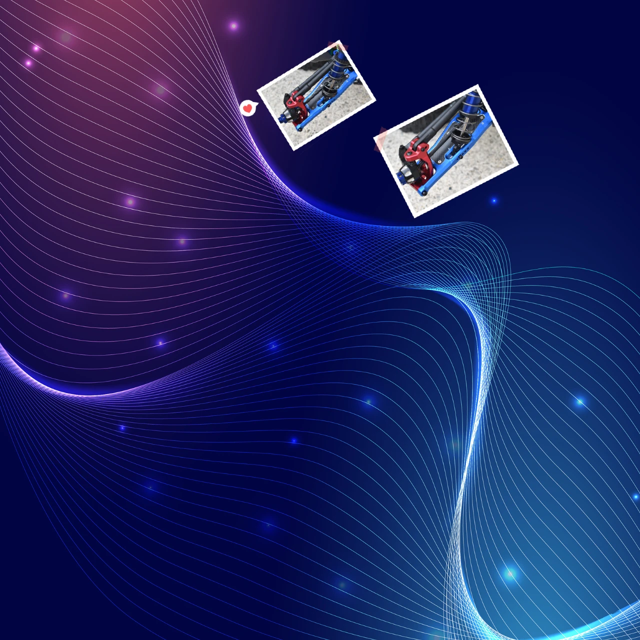 GPM Alloy Front Lower Arms und Carbon Suspension Arm Cover Set für TRAXXAS 1/8 Scale Sledge RC Truck