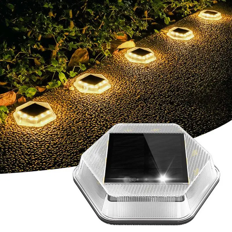 

LED Solar Ground Lights Outdoor Waterproof Disk Light Garden Solar Powered Buried Lamp Night Illumination Landscape Decoration