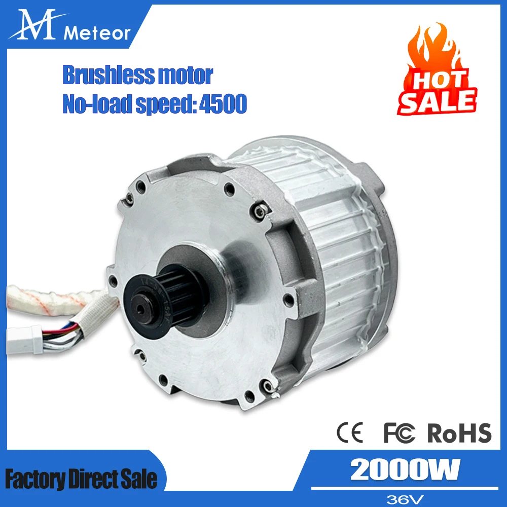 Motor sem escovas de 90MM 36V DC para triciclo elétrico com assistência de pedal e mudança de velocidade, para gerador de ímã permanente, fabricado na China.