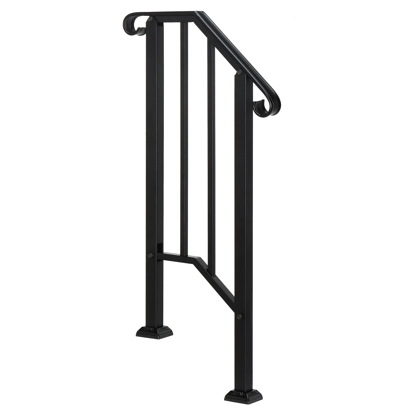 

Matte Black Outdoor 1st Tier Iron Handrail