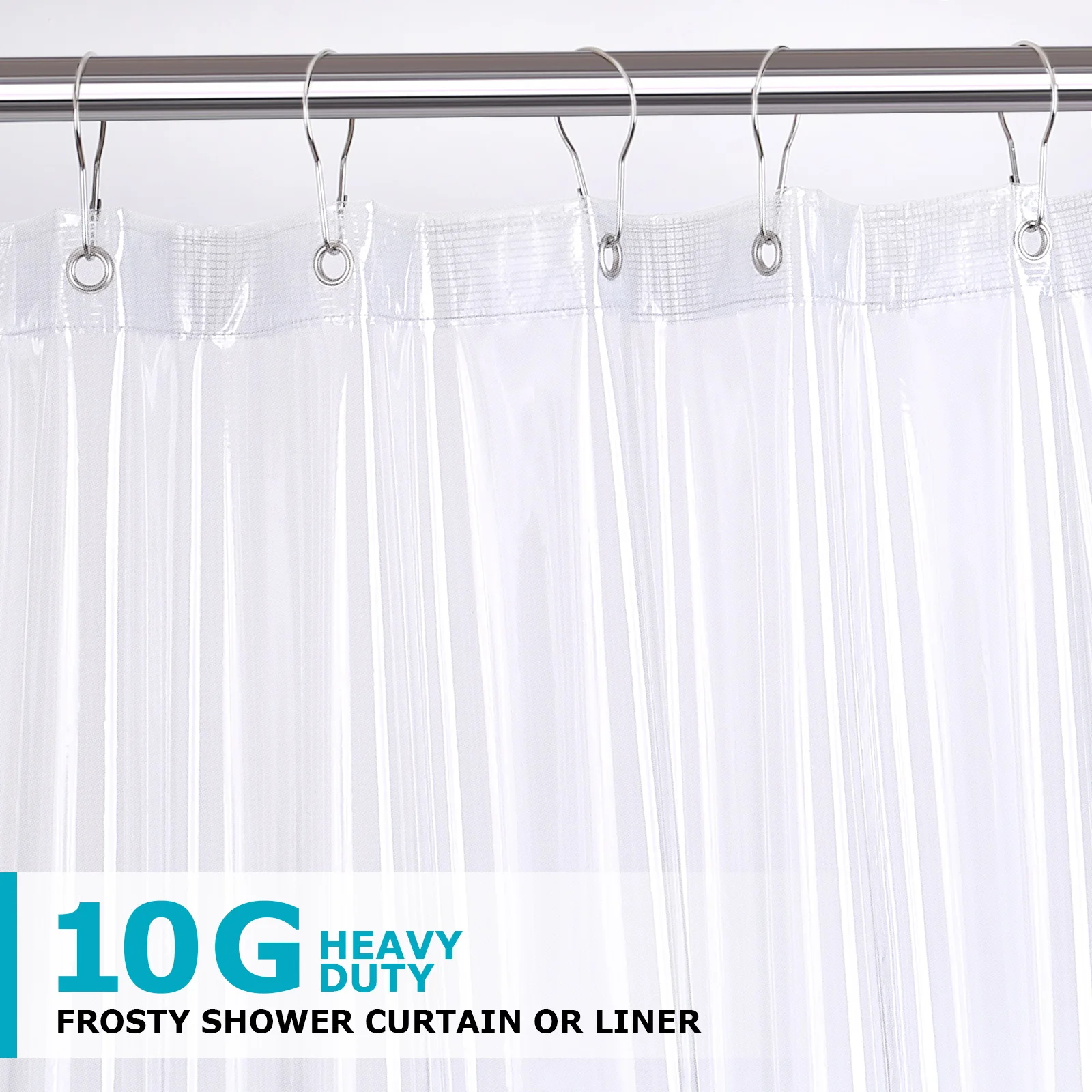 Minghe Shower Curtain Liner,Heavy Duty Vinyl 10 G Plastic Shower Curtain,Waterproof Weighted Bathroom Shower Liner