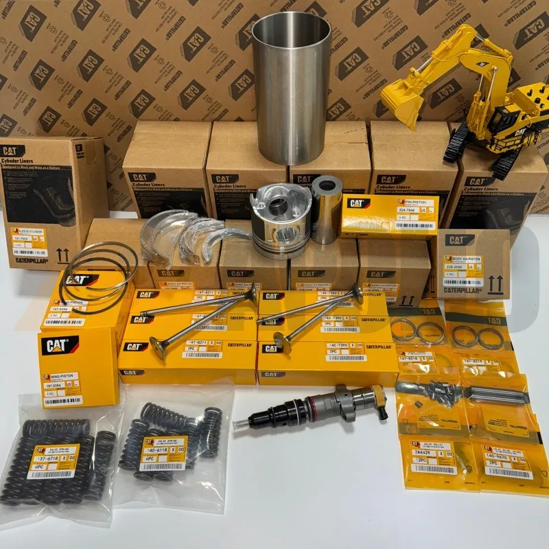 كاتربيلر آلات البناء أجزاء محرك القط C6.4 C6.6 C-9 C7 C9 C13 C15 C18 3126 3306 3406 بطانة طقم تصليح المكبس الدائري