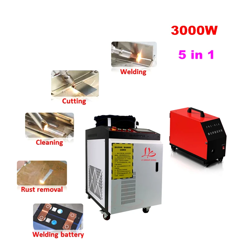 Raycus MAX 1500W 2200W 3000W Laser Welding Machine Handheld Laser Welder Fiber Laser Machine 5 in 1 for Cleaning Cutting Welding