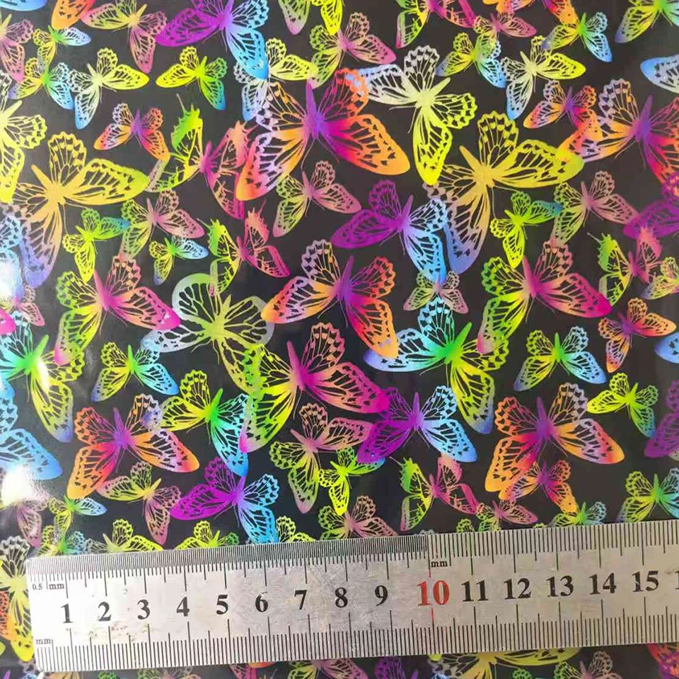 Rainbow Butterfly Pattern Hydrographic Water Transfer Printing Film 0.5x2m,PVA Hydro Dip Film for Car Interior Color Change 1346