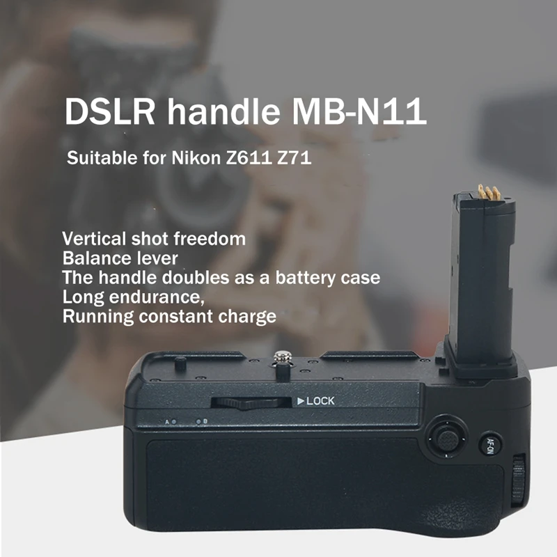 Vertical Battery Grip Holder Anti-Shake Handle MB-N11 For Nikon Z6II Z7II Camera Battery Box Handle