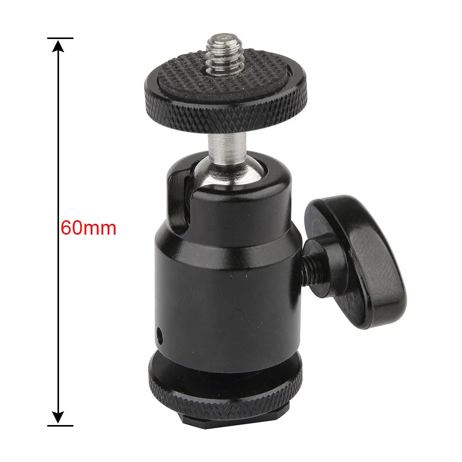 10 Pieces Mini Tripod Ballhead Ball Head with 1/4 Screw Mount Camera Flash Hot Shoe Adapter Mount Photo Studio Accessories