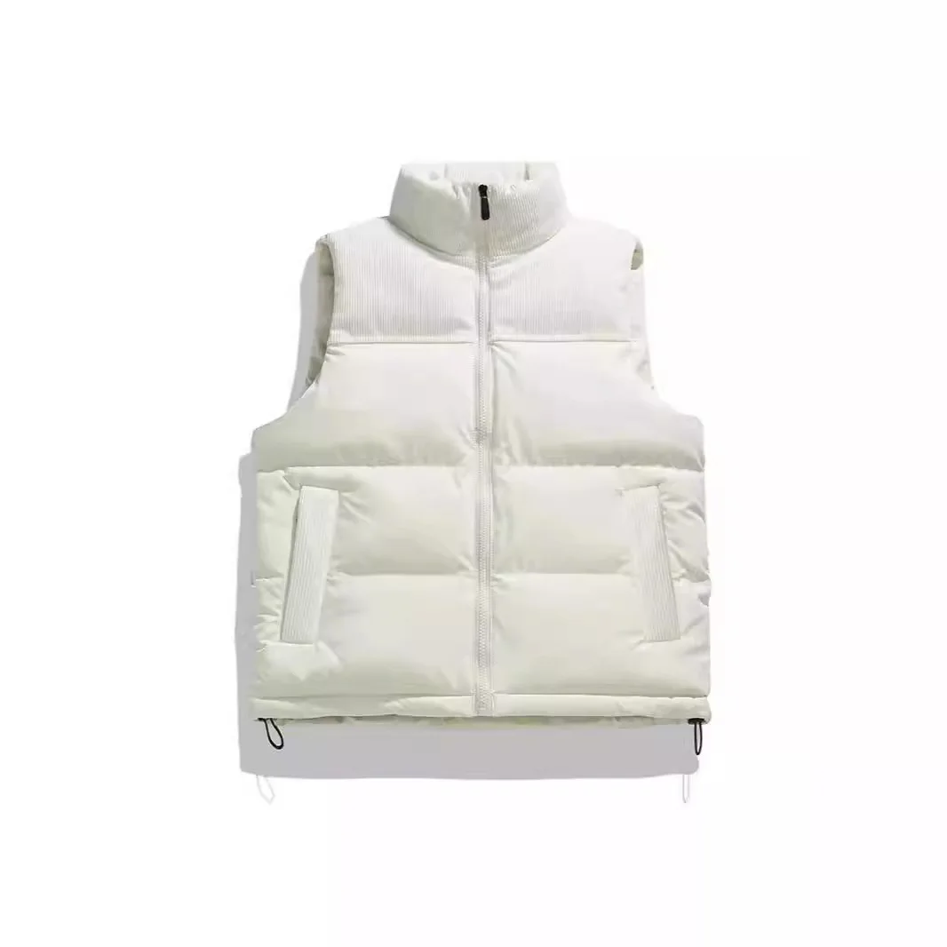 Winter Men Down Vest Thicken Cold-proof Stand Collar Male Waistcoat Simple Solid Color Sleeveless Versatile Daily Man Coat