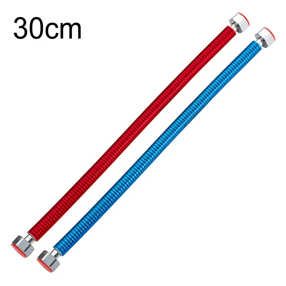 304 Stainless Steel Corrugated Water Heater Inlet Hose Flexible Bellows Connector With Red Blue Markers 3/4 NPT