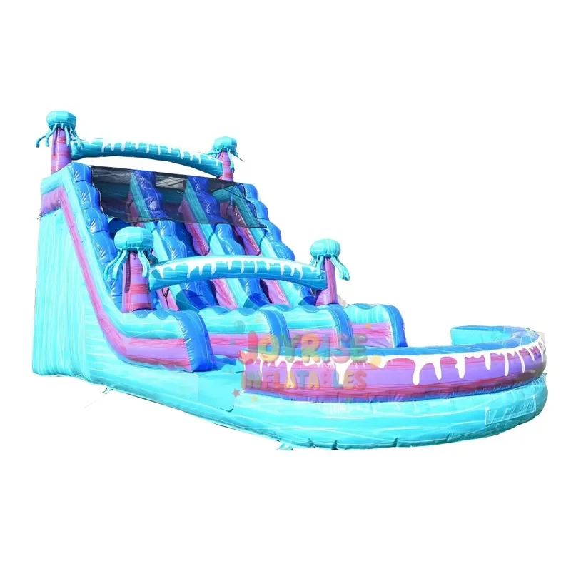 Summer Jellyfish Inflatable Water Slide Ocean Theme Kids Inflatable Bounce Slide Commercial Inflatable Slide