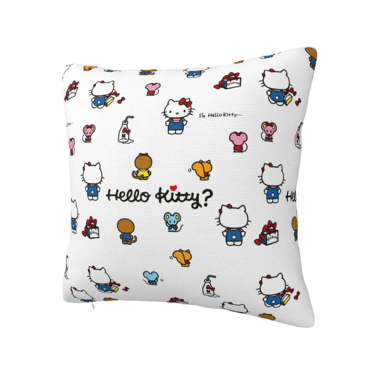 Official Hello Kitty And Friends Joy Pillowcase Soft Polyester Cushion Cover Decoration Throw Pillow Case Cover Home Square 40cm