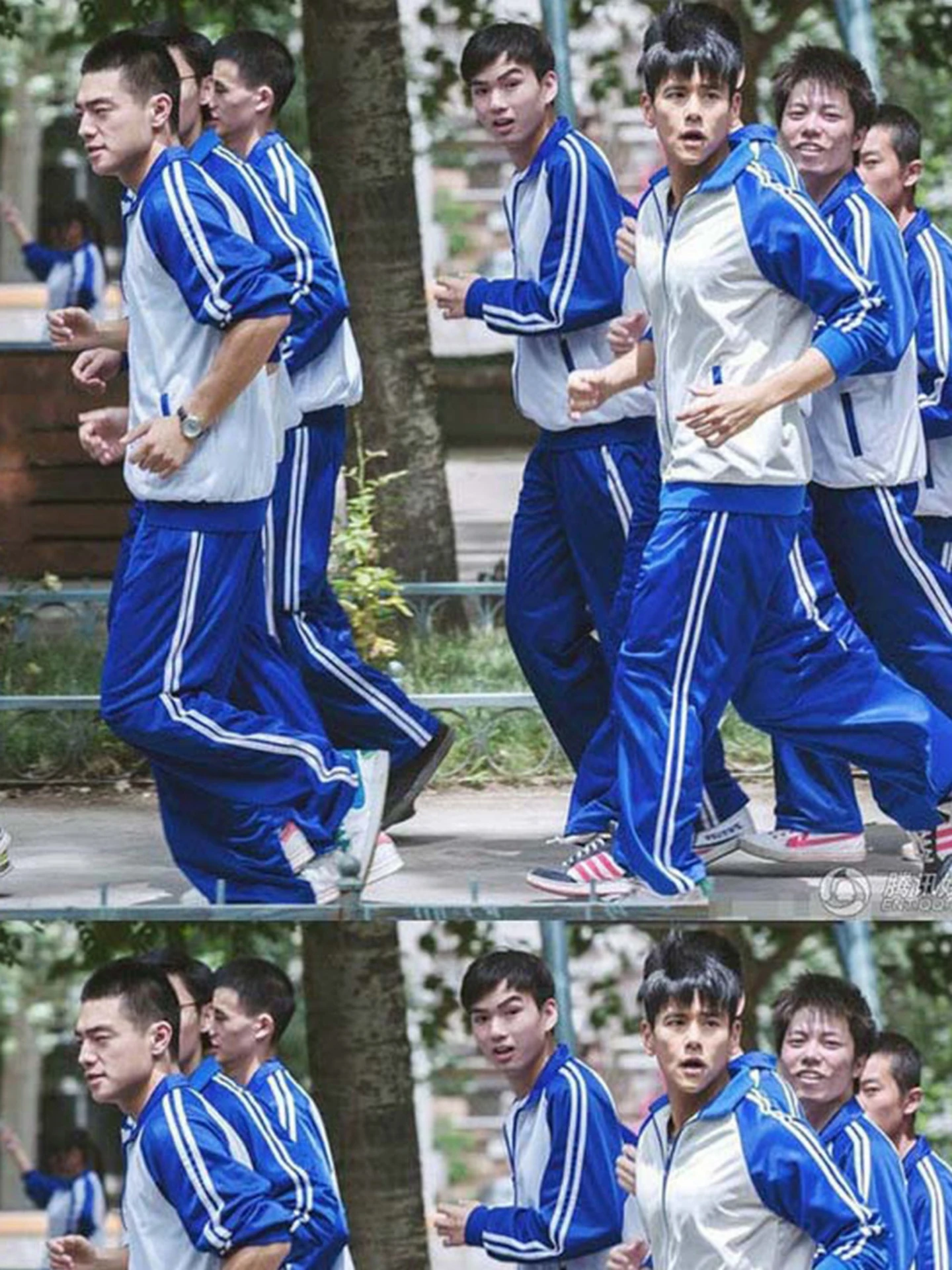 Blue And White School Uniform Sports Wear for Junior And High School Students College Students Class Uniform Photography Cosp...
