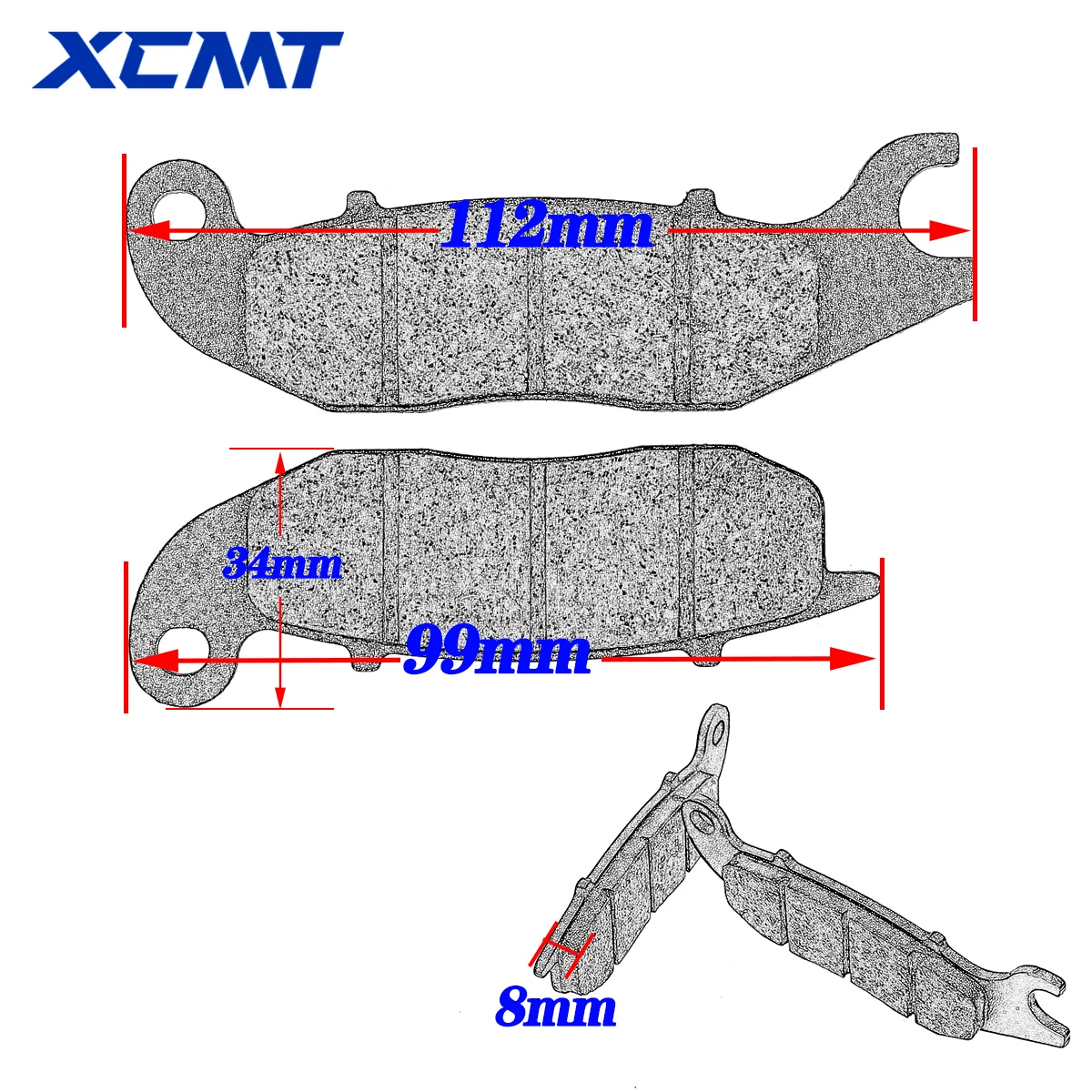 For Honda PCX125 WW125AM 2021 WW125AP 2023 WW125HVM PCX e:HEV 2021 Scooter Front Rear Brake Pads Kit Set Parts ﻿Accessories - view 4