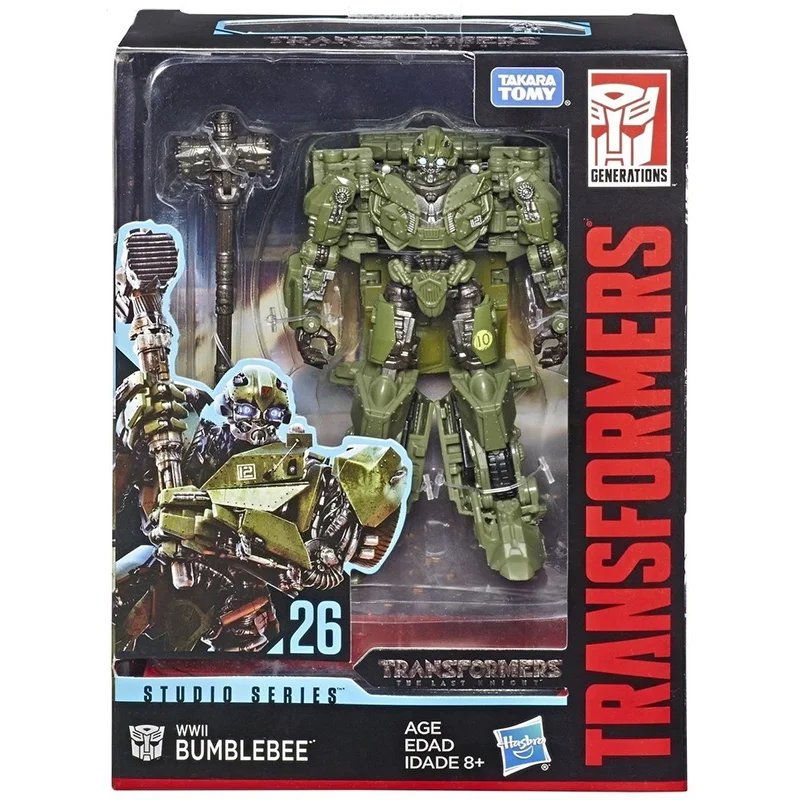 Hasbro Transformers Studio Series SS26 WWII Bumblebee 12Cm Deluxe Class Anime Original Action Figure Model Toy Gift Collection