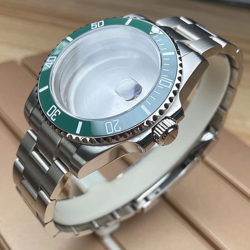 40mm NH35 Uhrengehäuse 316 Edelstahl-Uhrenarmband Saphirglas für Seiko NH35 NH34 NH36 NH38 Miyota 8215 Uhrwerk 28,5mm Zifferblatt – Detail 2