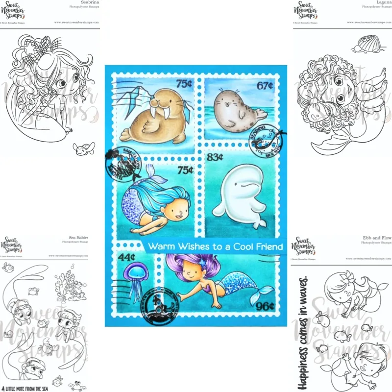 Mermaid Throne Ebb Tide and Flow Sea Babies Clear Stamps New Arrival 2026 DIY Molds Scrap Booking Paper Clear Stamps Cuts Crafts