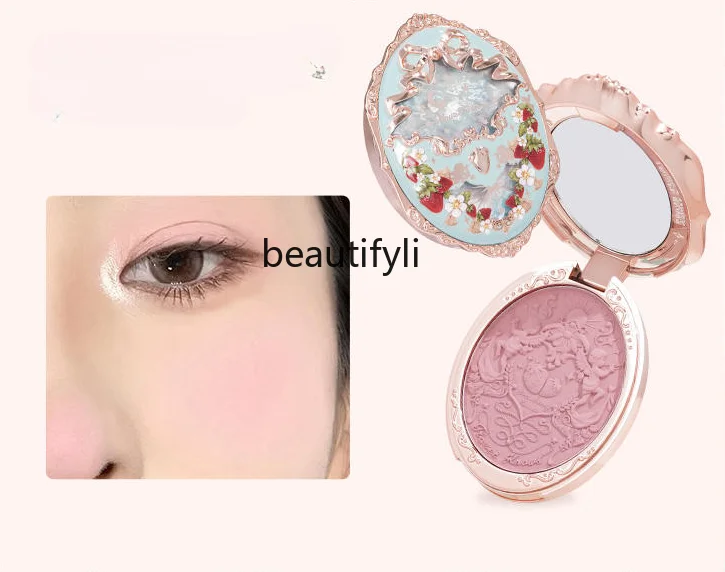 

Flower Knowledge Strawberry Rococo Embossed Blush Color Delicate Powder Powder Adjust Expansion