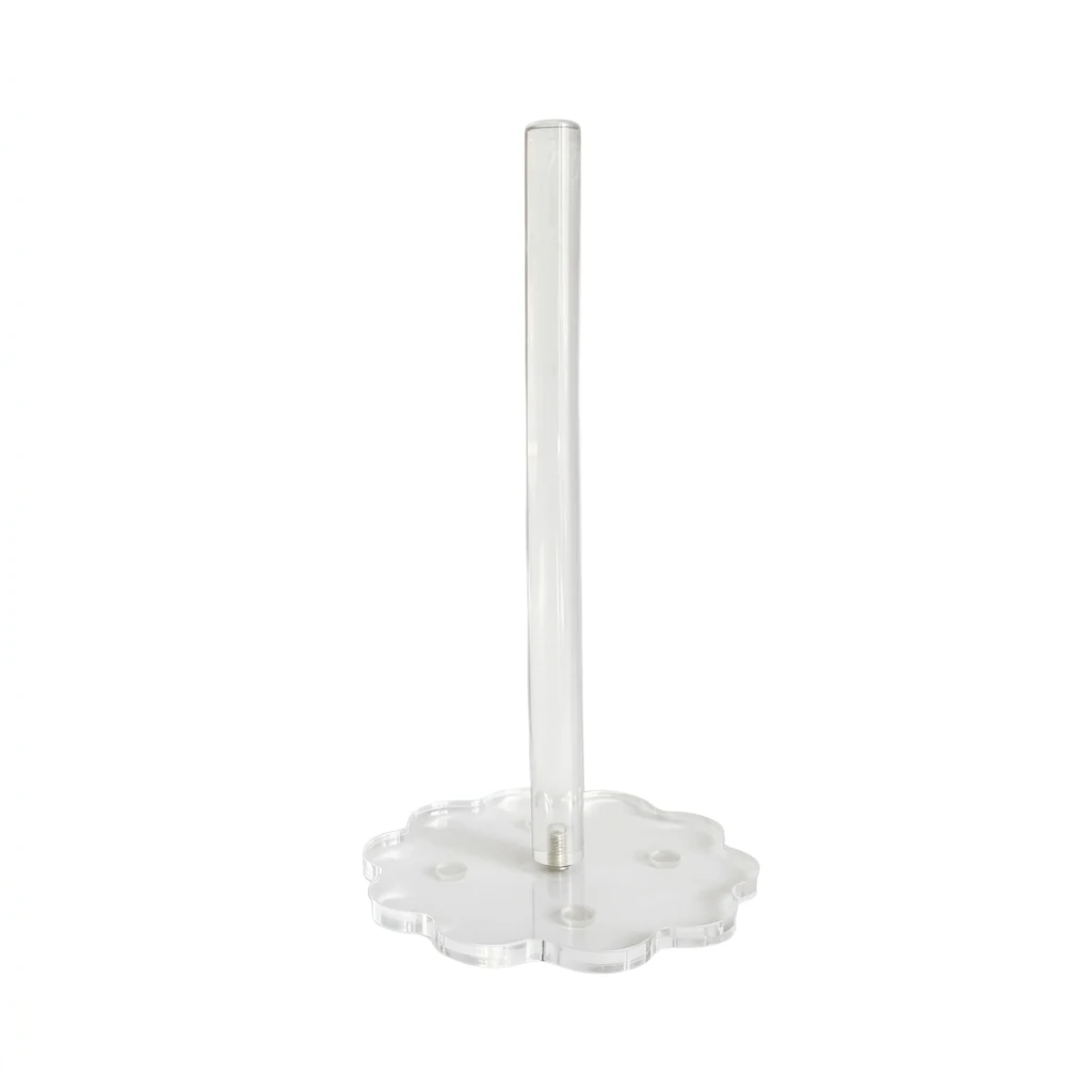 Modern Acrylic Tissue Holder Roll Paper Dispenser for Kitchen Bathroom Countertop Waterproof Clear Desktop Stand Durable