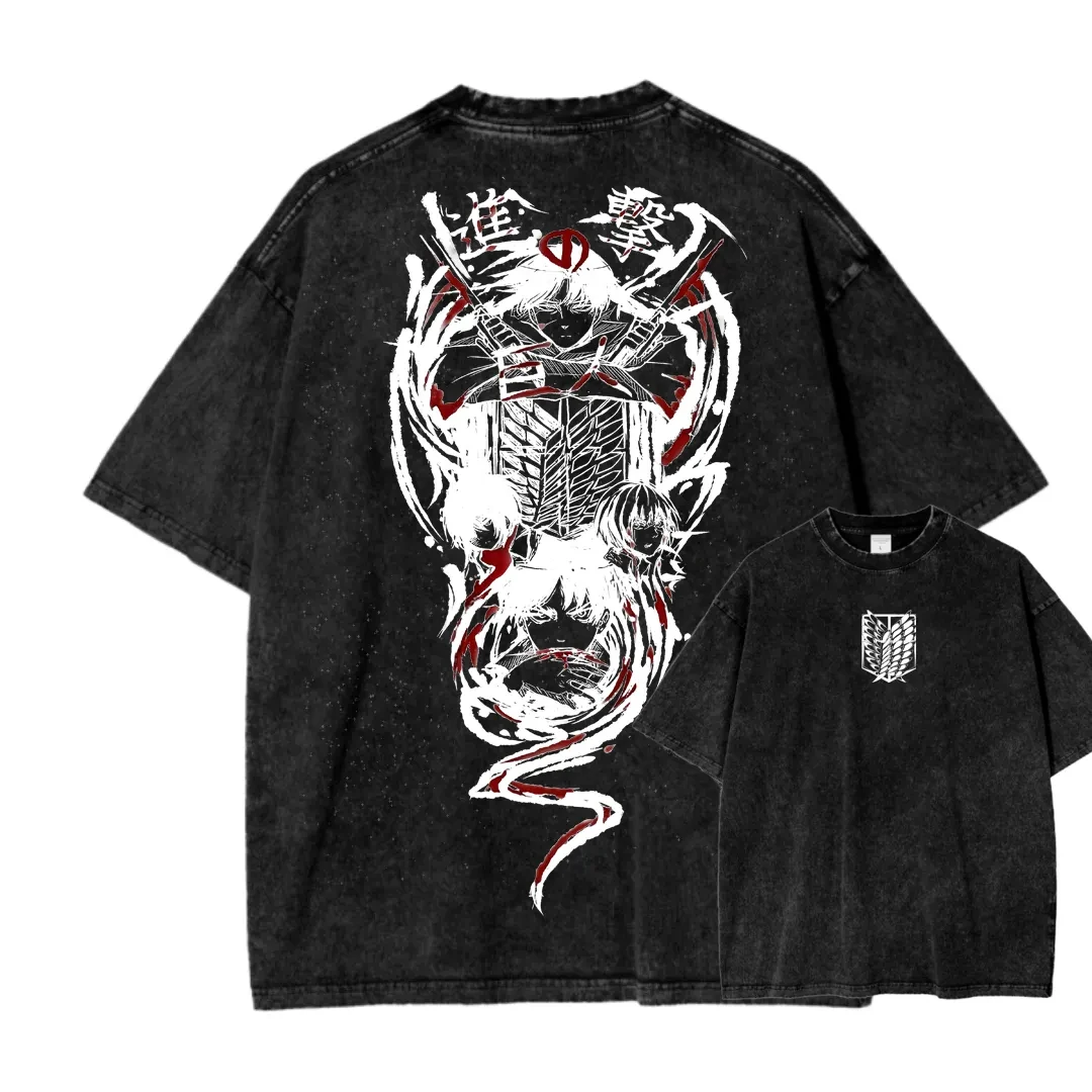 

Berserk Guts Brand of Sacrifice Print Washed T Shirt 2026 Summer Men Women Oversized Streetwear Cotton Short Sleeve Tee