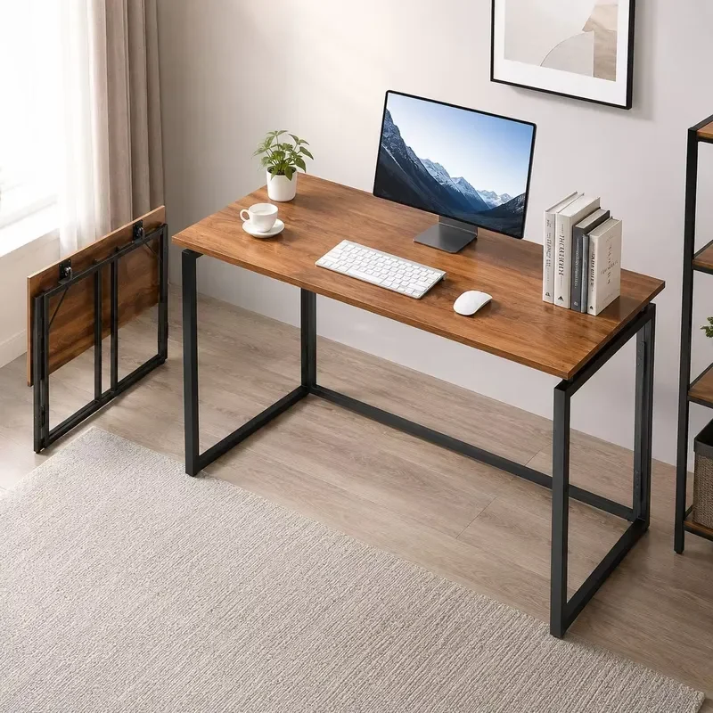 Factory Direct Folding Computer Desk Portable Home Office Study Table Space Saving Foldable Writing