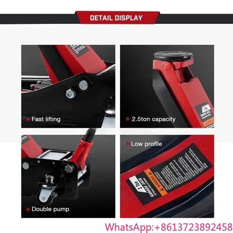 

2.5T/3T Low Profile Hydraulic Car Jack for Automobile Repair Tire Changing Durable Cheap Double Cylinder Fast Lift