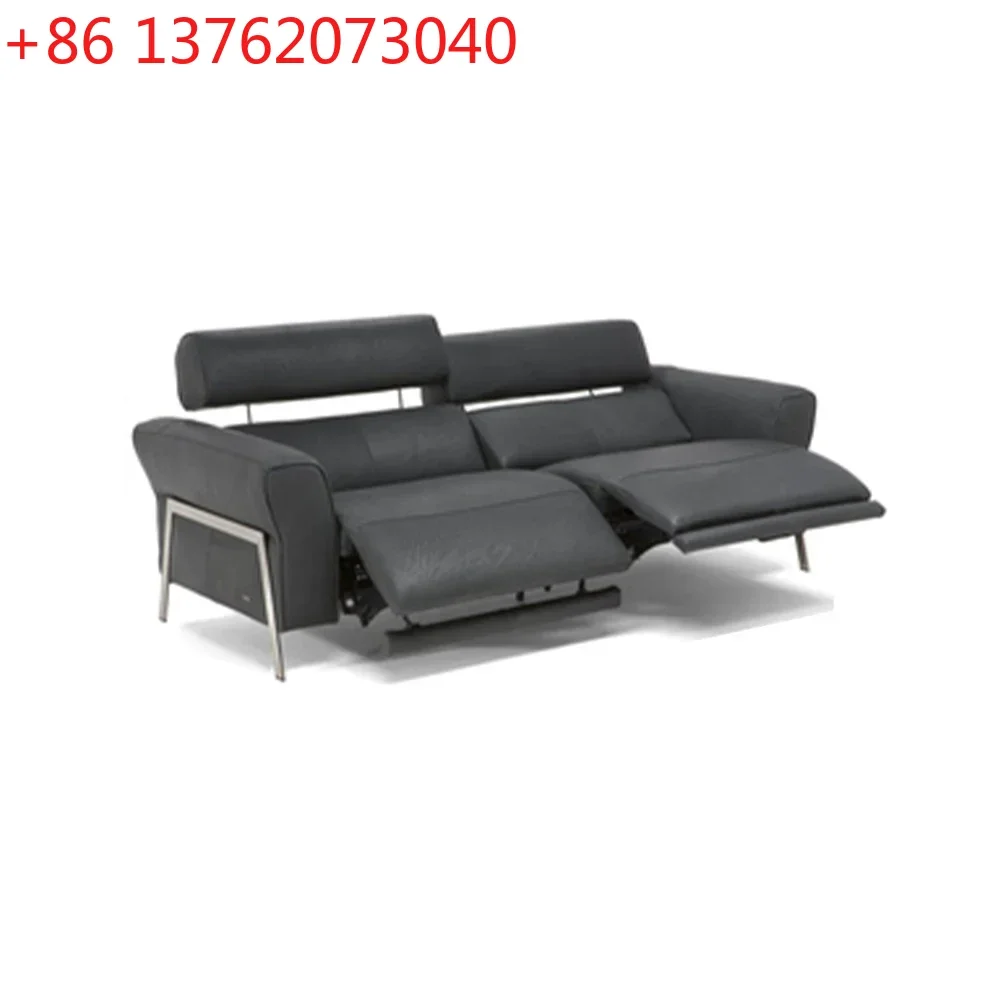 

Dual Motor Recliners 2 Seater Real Genuine Leather Sofas Electric Recliner Couch Puff Asiento Muebles De Sala Canape Cama