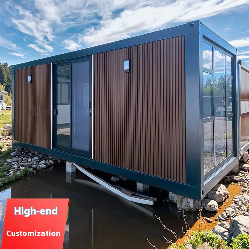 One Room One Hall Container Villa Lightweight Steel Structure Mobile House for Outdoor Homestay Office Cross-Border Integrated