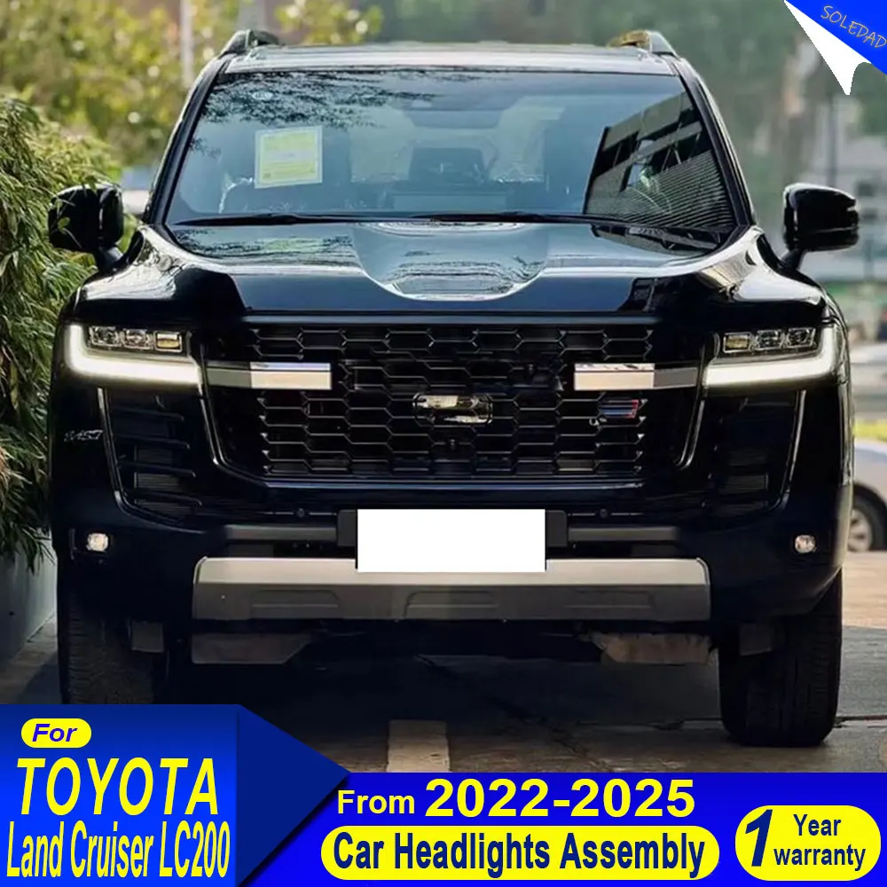 

Автомобильная Стайлинг фара для Toyota Land Cruiser lc300, фара 2022 2023 2024 2025 Land Cruiser, головной светильник в сборе LC300 DRL