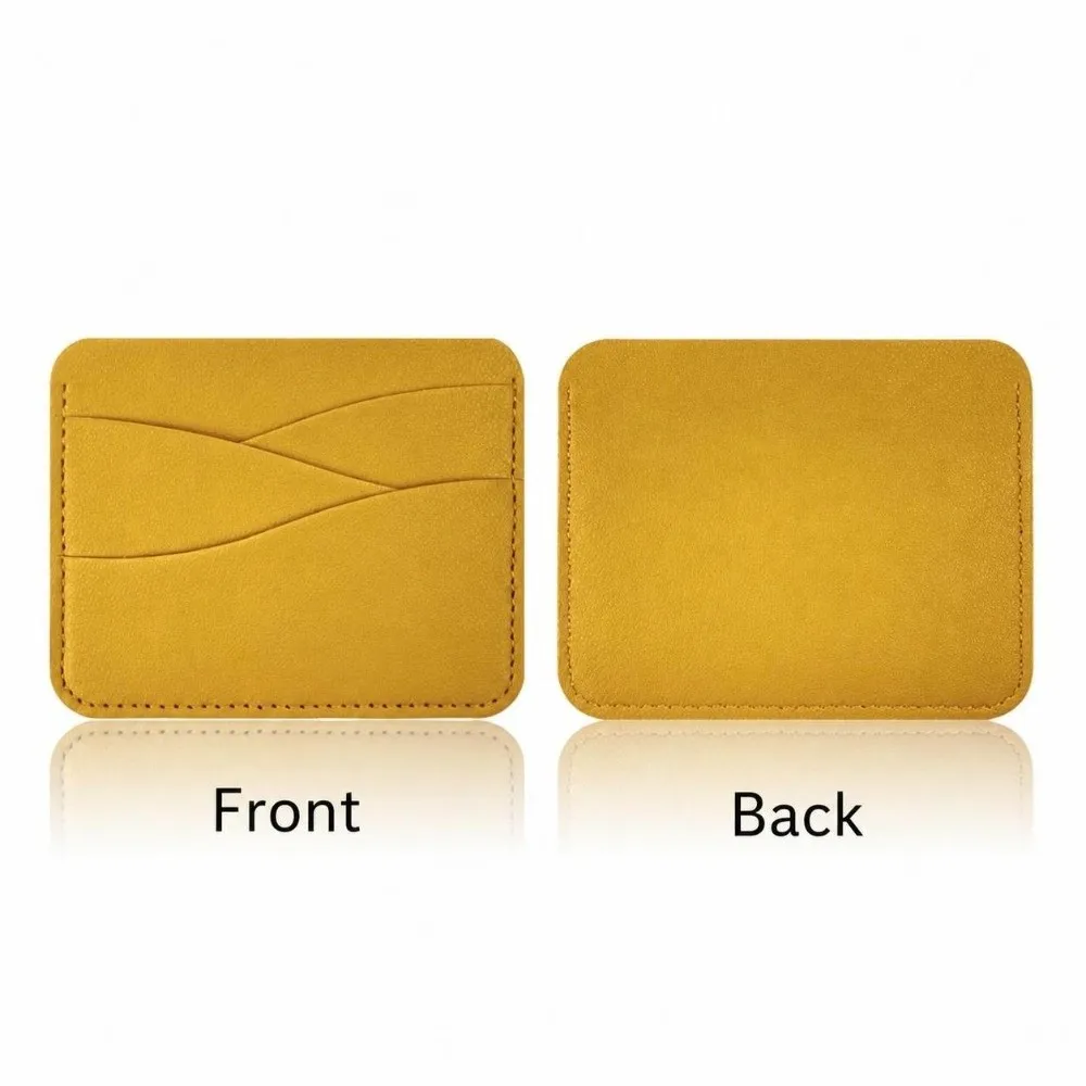 Fashion Solid Color Card Bag Ultra-Thin Multi-Functional Credit Card Holder PU Leather Coin Purse Women Men