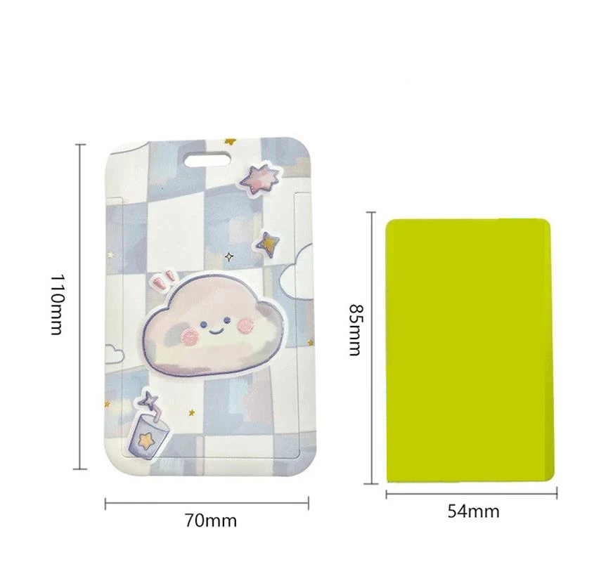 1Pc Cartoon Card Holder ID Name Tag Students Bus Pass Access Card Cover Case Badge Holder Work Id Holders Travel Accessories