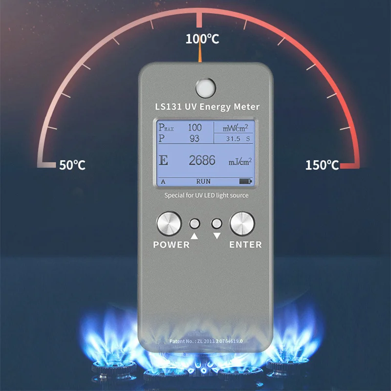 Medidor de energía ultravioleta Prueba de luz Uva LS128 Fuentes de luz LED UV Software de PC Medición de alta precisión Energía Potencia y temperatura