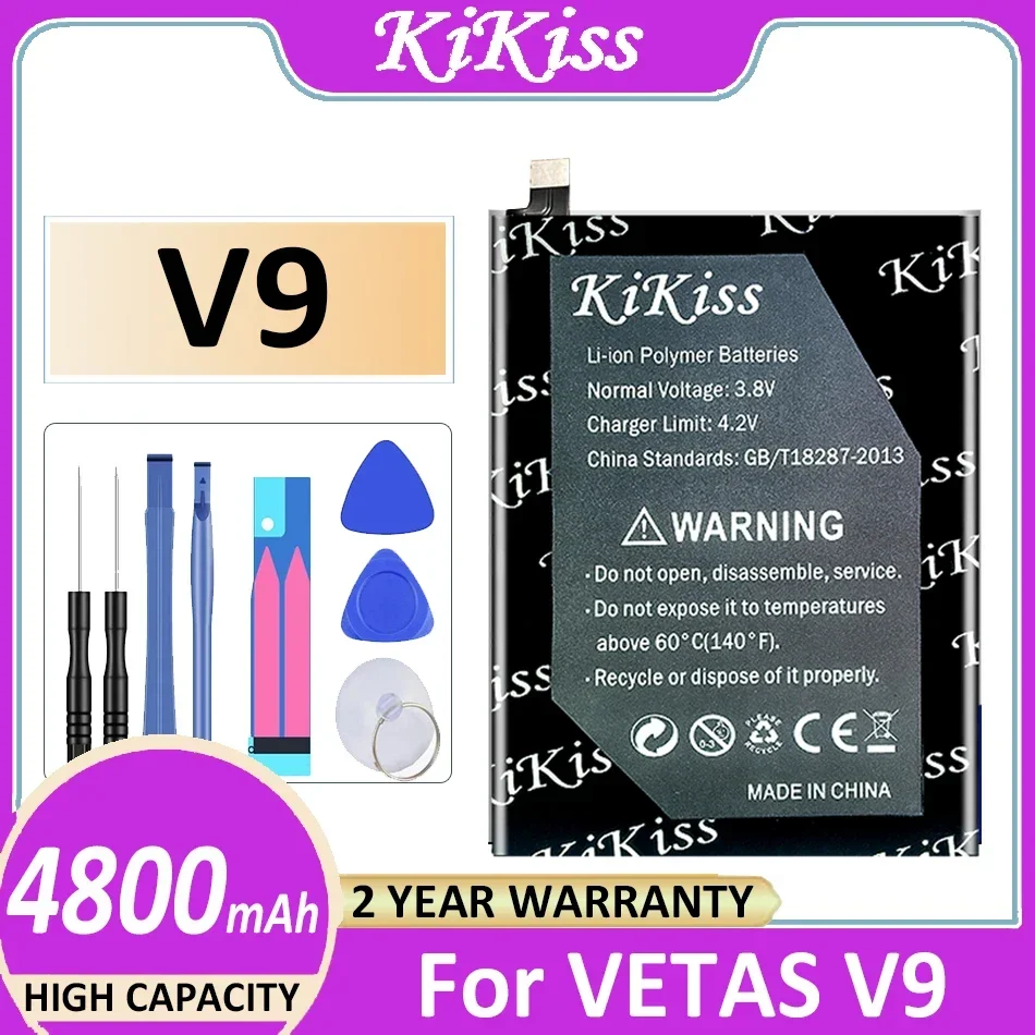 

KiKiss Battery 4600mAh/4800mAh For VETAS V10 V9 Mobile Phone Bateria