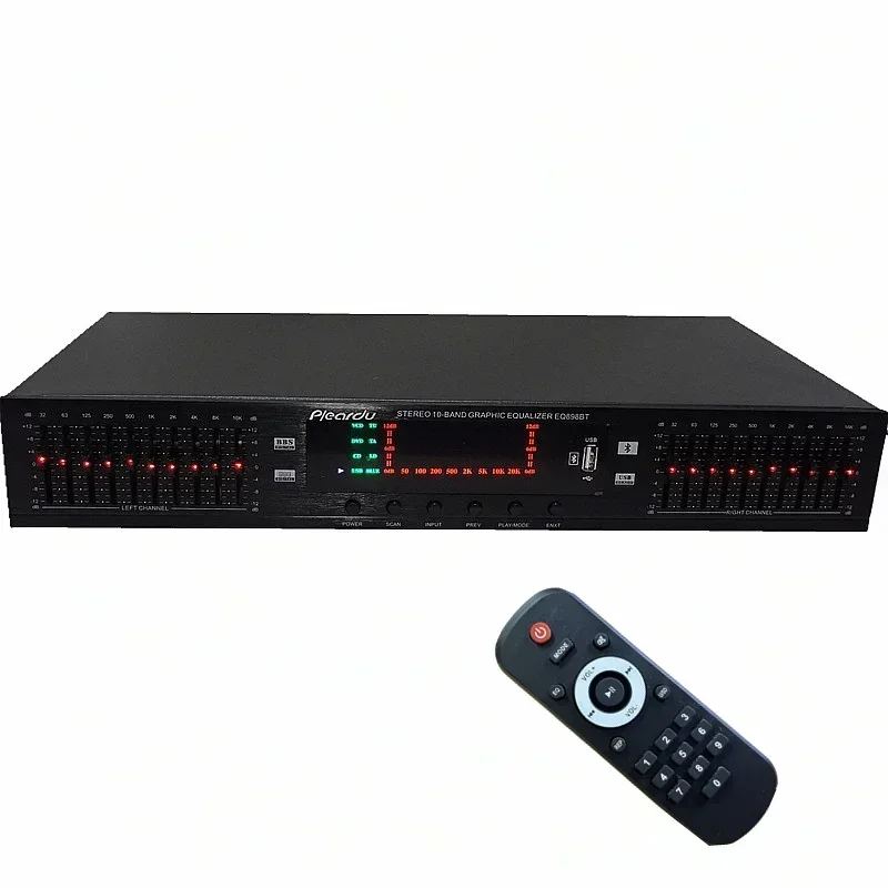 

EQ-898BT EQ-665BT HIFI цифровой HD стерео предусилитель эквалайзер встроенный USB Bluetooth домашний сценический эквалайзер двойной 10 сегментов 220 В