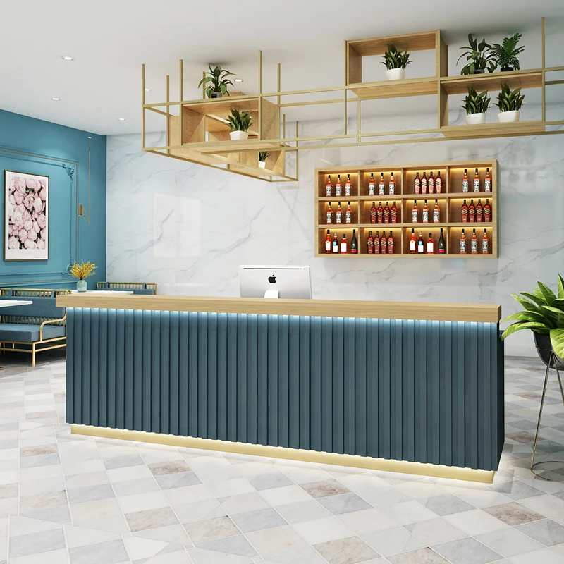 Restaurant Barber Shop Beauty Salon Reception Counter Mediterranean Bar Table