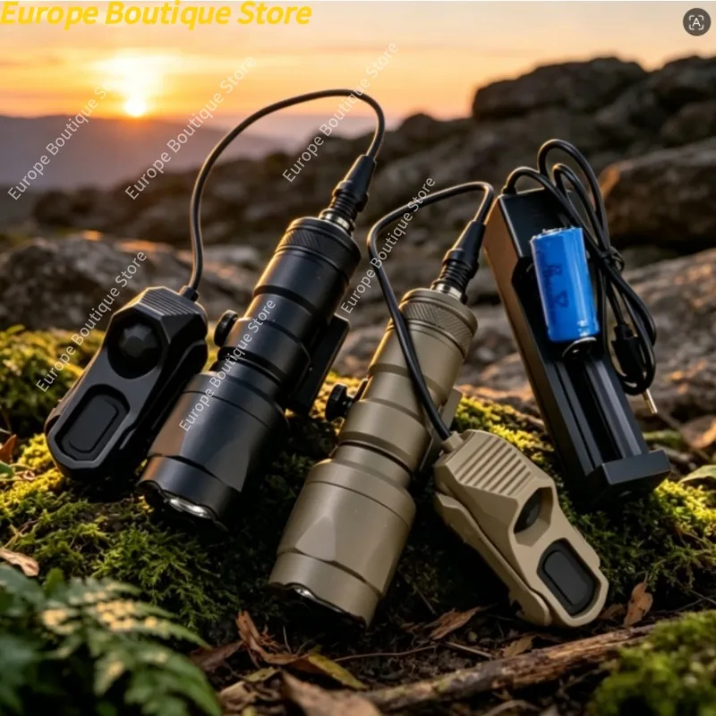 

Constant On Mini Flashlight M300 Metal Nylon Aluminum Helmet Head Mount Lamp For Outdoor Camping Hiking Tactical Use