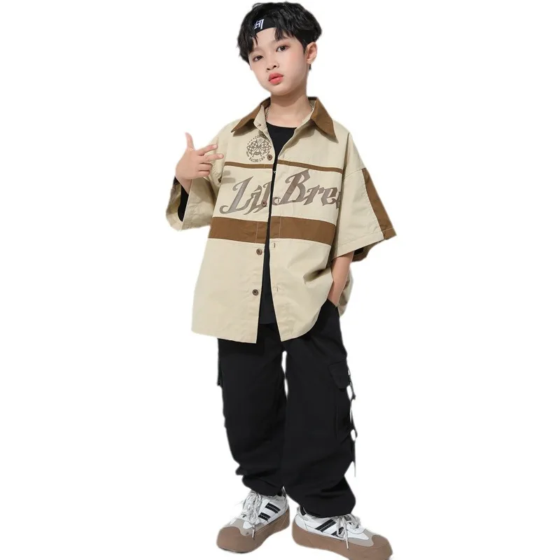 Hip Hop Street Dance Performance Anzug Kinder Hiphop Mode Performance Anzug Jungen Sommer dreiteiliges Set