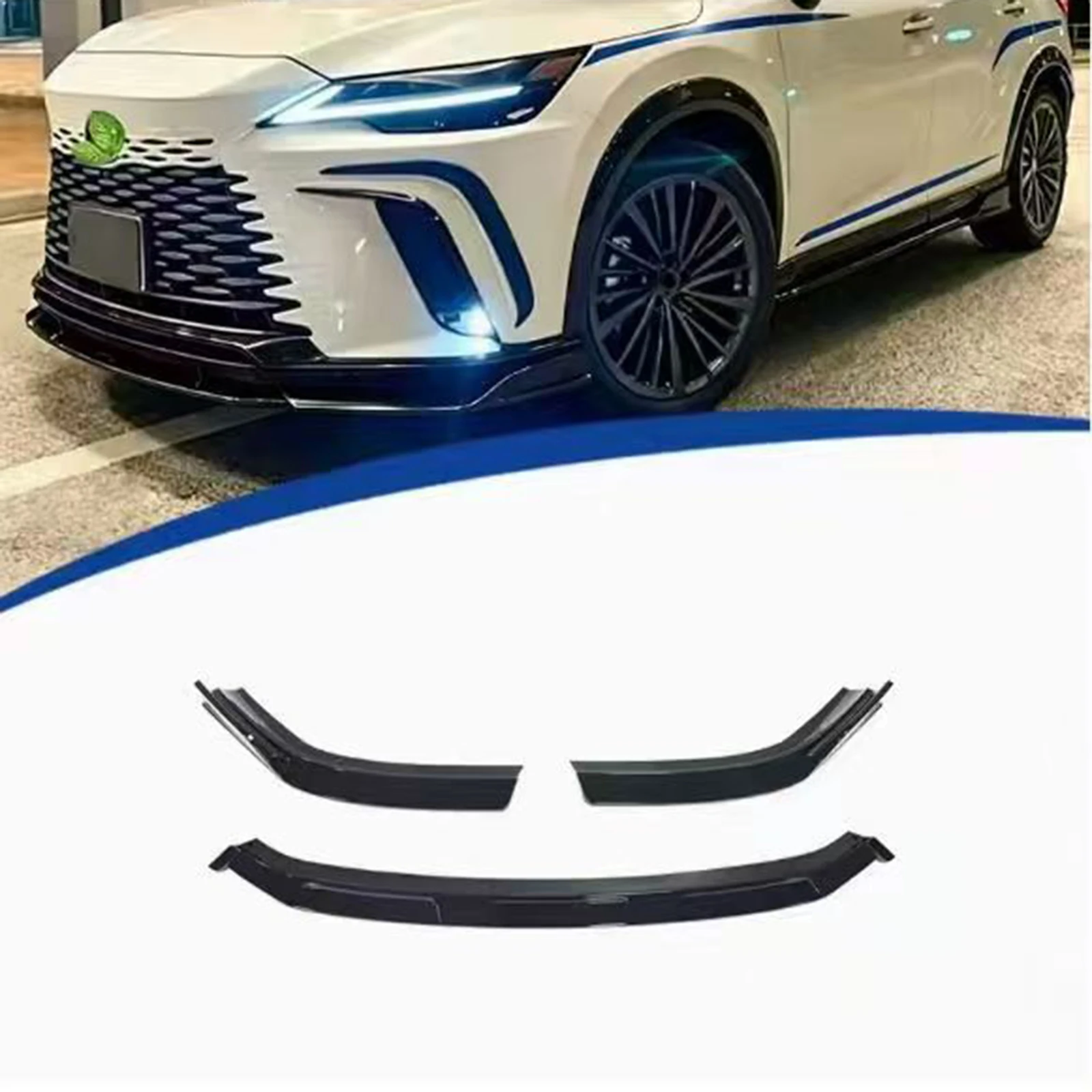 Exterior Front Bumper Spoiler Lip Lower Splitter Blade For Lexus RX350H RX450 2023 2024 2025 2026