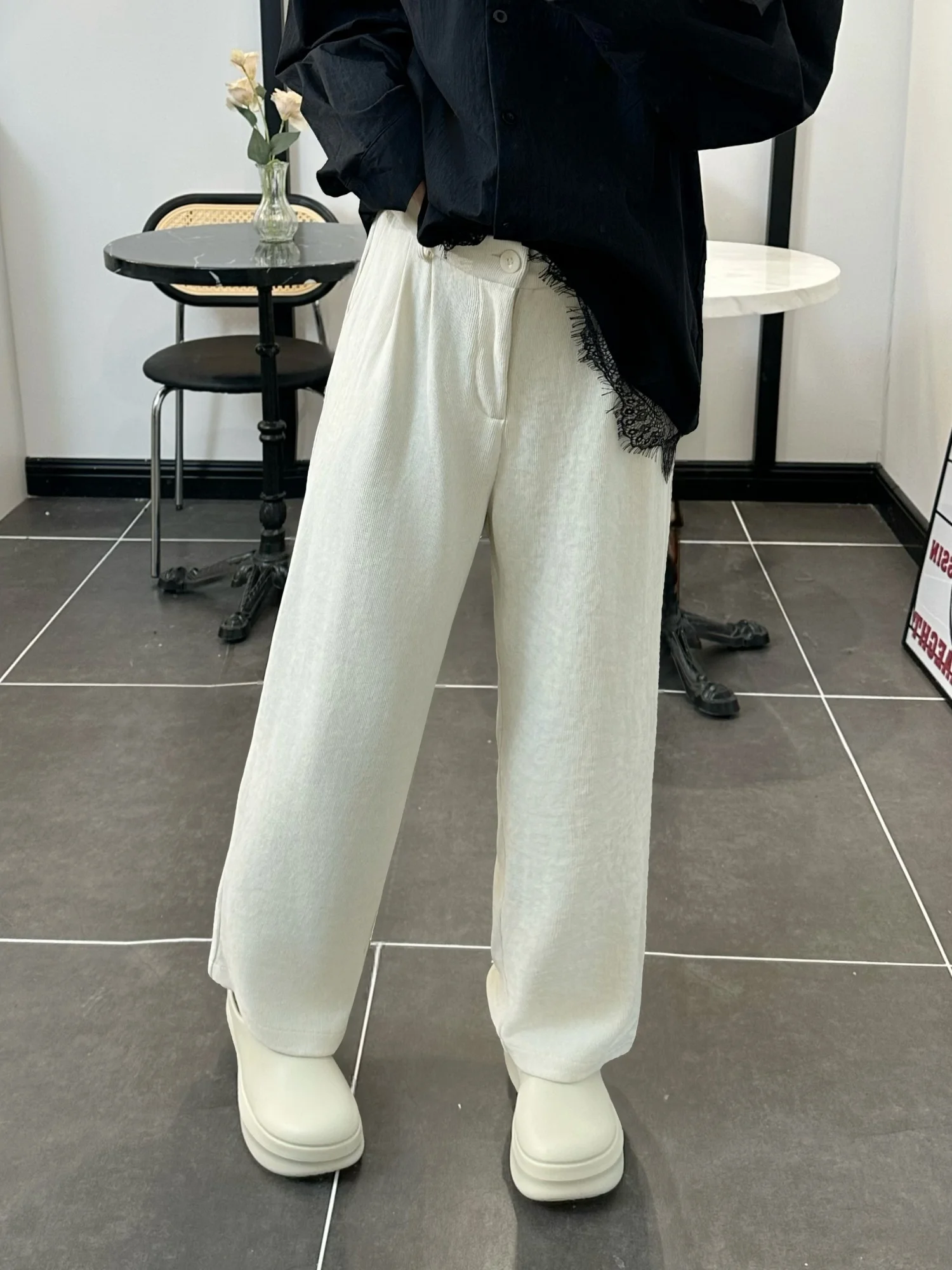 

Женские брюки больших размеров свободного кроя с широкими штанинами, весна 2026, новая модель, с высокой талией, прямого кроя, удобные для повседневной носки, модные