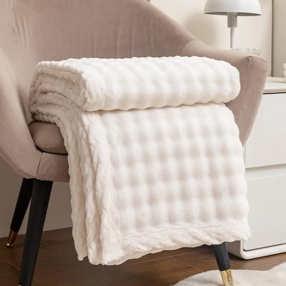 Extra Soft Bubble Flannel Blanket Nap Air Conditioning Blankets Summer Warm Thin Coral Fleece Throw Blanet Plush Sofa Cover