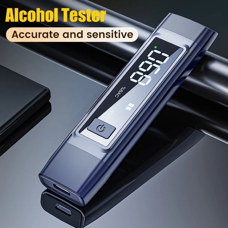 Alcohol Meter Digital Alcohol Breath Tester Gas Analyzers Car Professional Breathalyzer Detector for Home/Personal Use/Gift