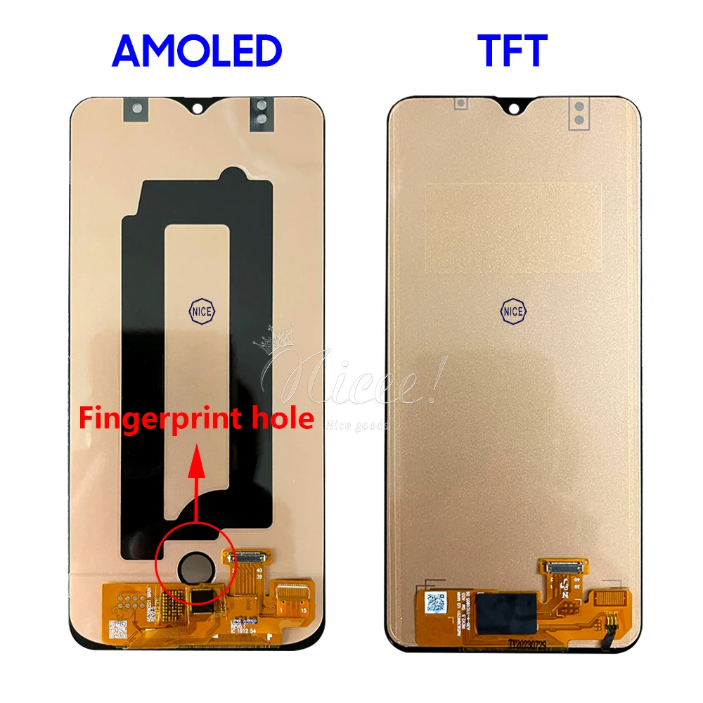 Super AMOLED for Samsung A30 A50 A50s LCD Display with Touch Screen Digitizer for Galaxy SM-A305F A505 A507 Assembly Replacement