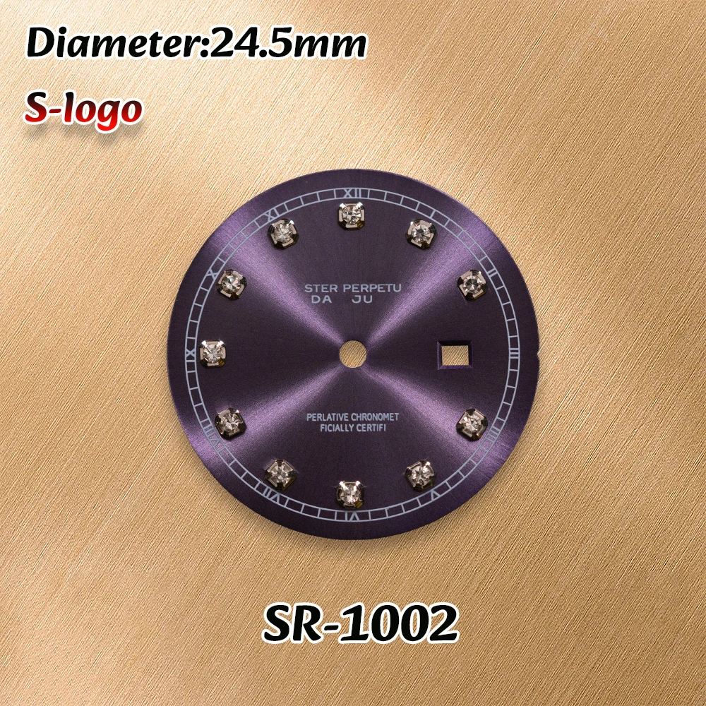 ساعة NH05 حركة نسائية - مقاس 24.5 ملم بشعار Sunray Diamond مع مضيئة باللون الأخضر |   ملحقات تعديل الساعة الكاملة