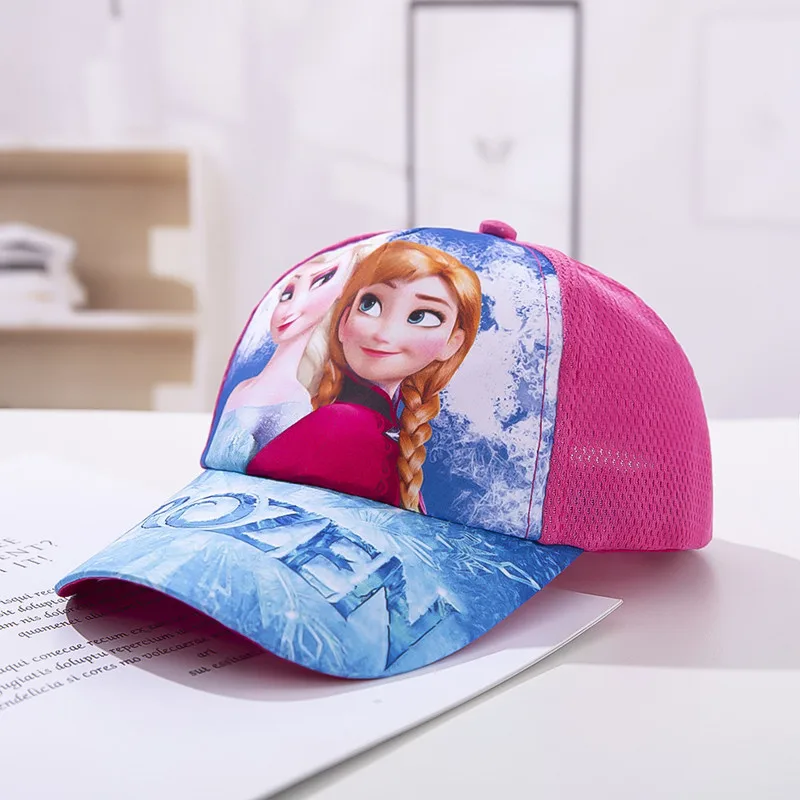 Disney Anna Elsa Princess Cap Mickey Minnie Baseball Cap Adjustable Boys Girls Hats