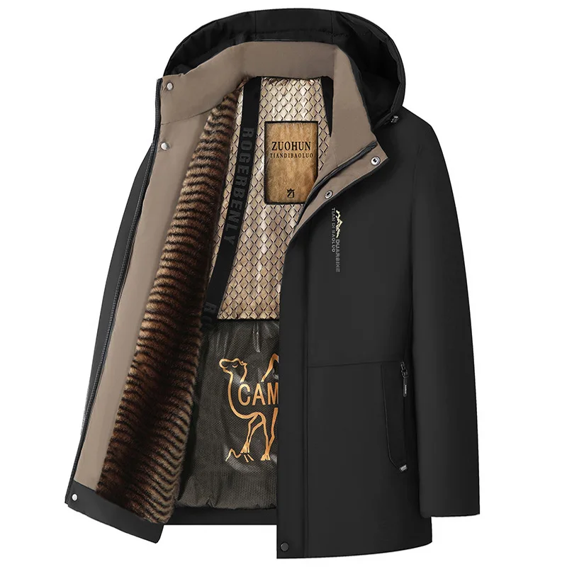 رجل سترة الخريف الشتاء جديد الرجال سترة الصوف اللون جاكيتات معطف غير رسمي رجال الأعمال معاطف حجم L-5XL 8866