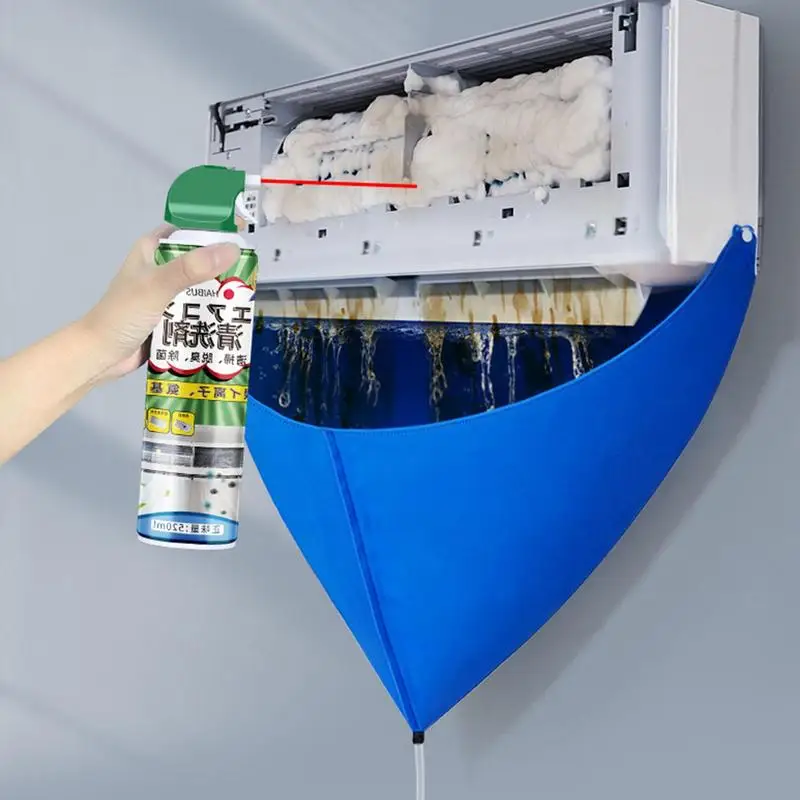 

Air Conditioner Dust Washing Bag Leak-Proof Wash Bag Kit With Drain Pipe For Wall-Mounted Unit Household Accessories Split AC